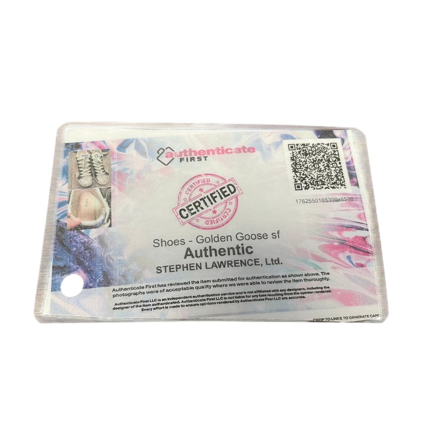 Golden Goose Superstar Silver Glitter Animal Print Star Sneakers Size 39 / US 9