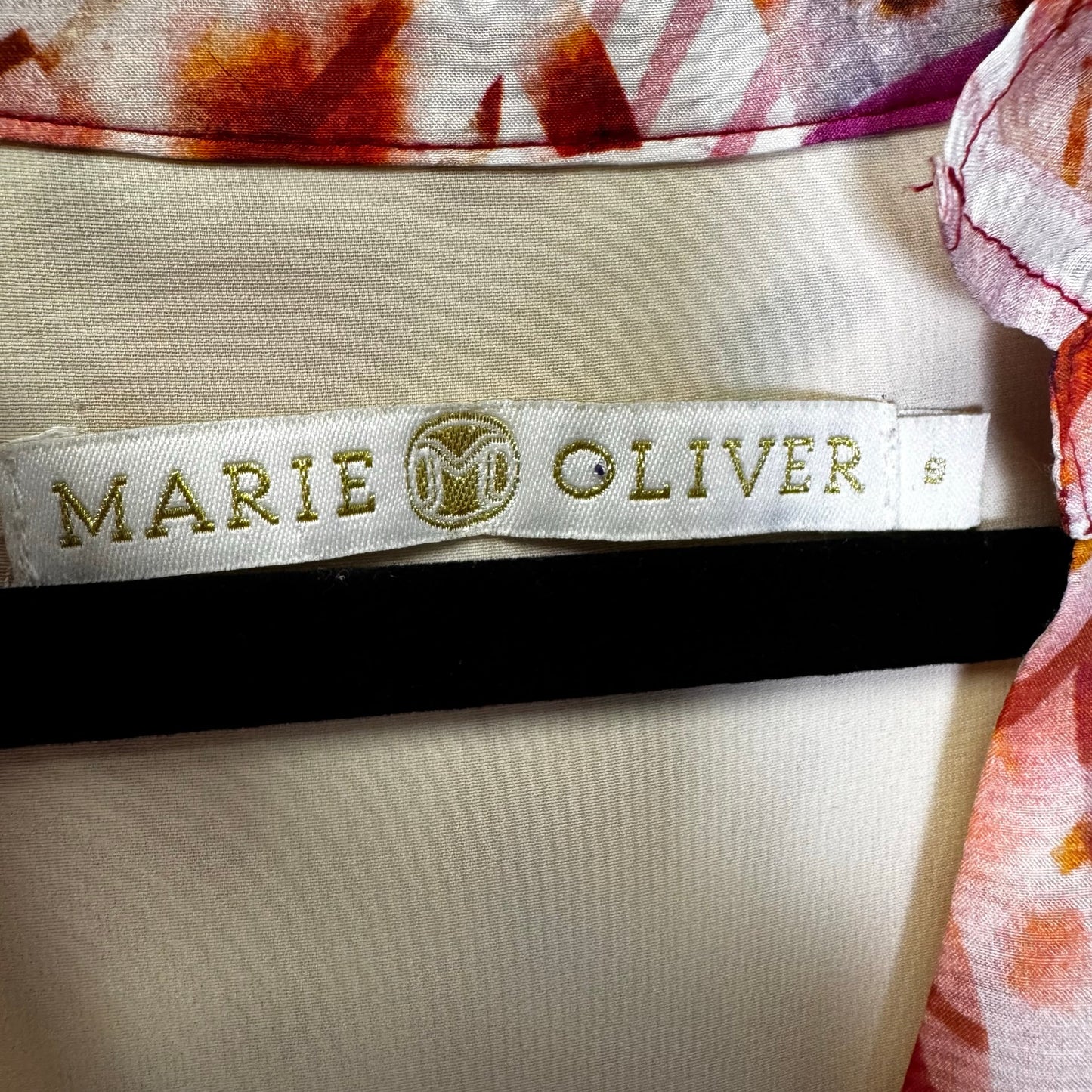 Marie Oliver Multi Color Short Sleeve V Neck Farah Tiered Maxi Dress Women Small
