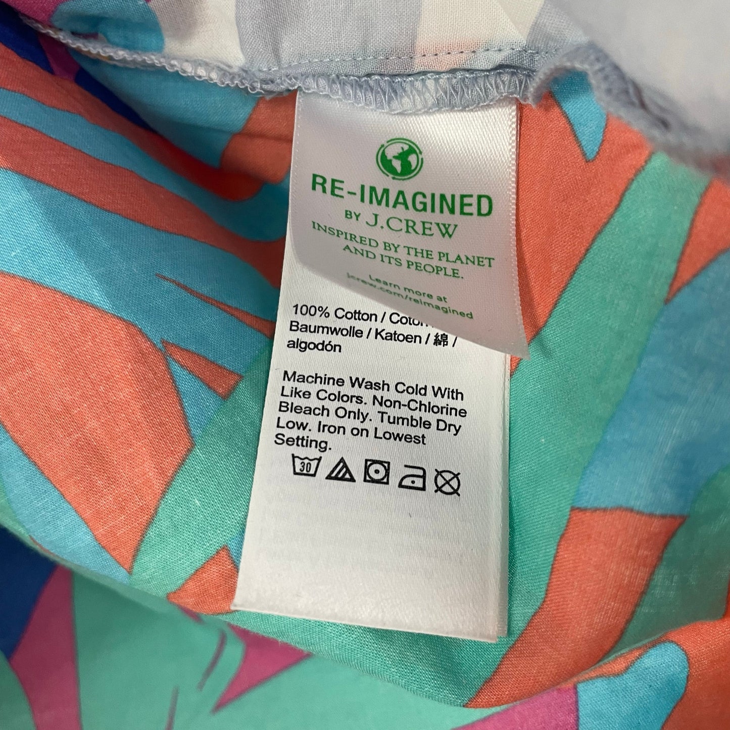 J. Crew Sleeveless Printed Ruffle Top Island Turquoise Neon Floral Print Small