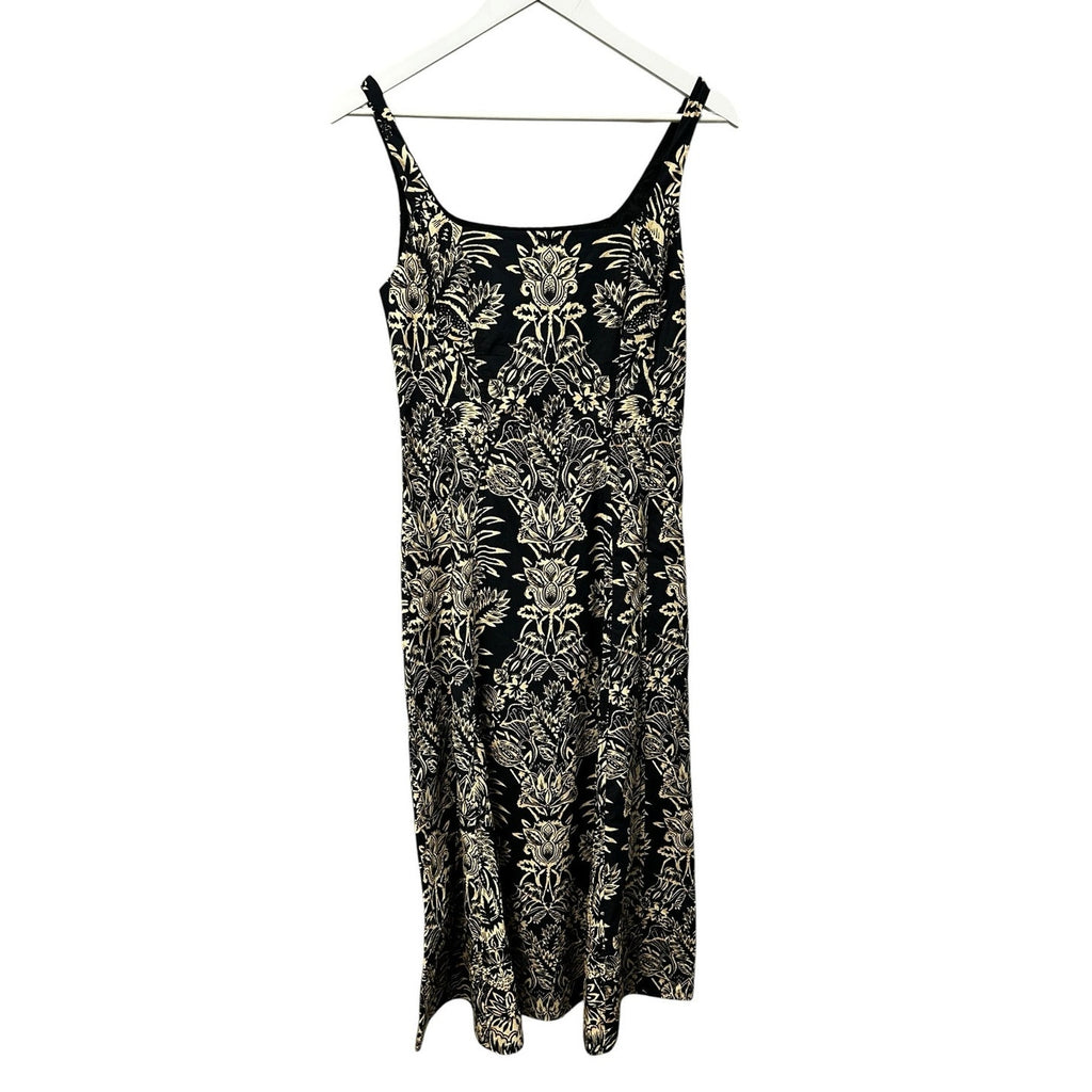 NWT Ulla Johnson Black Flora Natali Tank Sleeveless A Line Midi Dress Womens 2