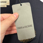 NWT Zadig & Voltaire Navy Very Multi Strass Embellished Blazer 34 / US XS