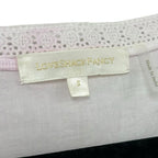 LoveShackFancy Pink & White Liv Cotton Ruffled Heritage Dress Womens Small