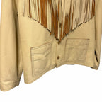 The Great Toasted Almond Leather Fringe Jacket Size 2 / US Medium Western