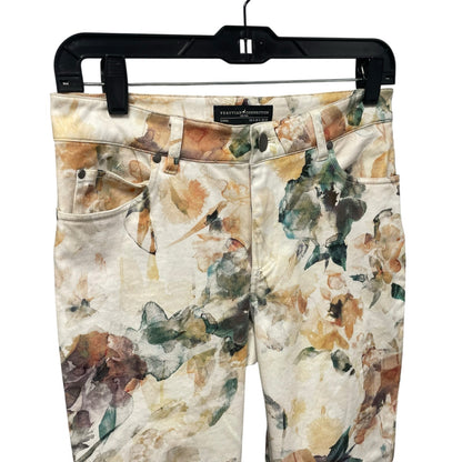 Peruvian Connection Multicolor Isola Watercolor Floral Print Pant Womens 4