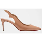 Christian Louboutin Hot Chick Sling Heel Patent Leather Blush Size 38.5 / US 8.5