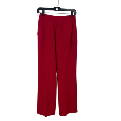 St. John Evening by Marie Gray Santana Knit Dark Red Wide Leg Pant Womens Size 2