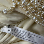 NWT Cult Gaia Taragi Top Hand Beaded Draped Pearl Embellished Womens Small