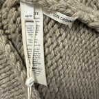 NWT Khaite Sly Top in Sepia Pure Cashmere Knit Stand Collar Cap Sleeves Size XS