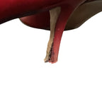 Valentino Garavani Red Leather Rockstud Buckle Accents Boots Size 39 / US 9