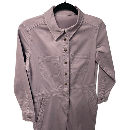 Boden Carly Jumpsuit Cargo Boilersuit Soft Denim Lavender Womens Size 6 Petite