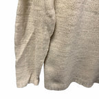 NWT The Elder Statesman Pure Cashmere Crewneck Sweater Cream Red Blue Small