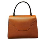 Valextra Havana Brown Iside Foldover Mini Top Handle Leather Bag