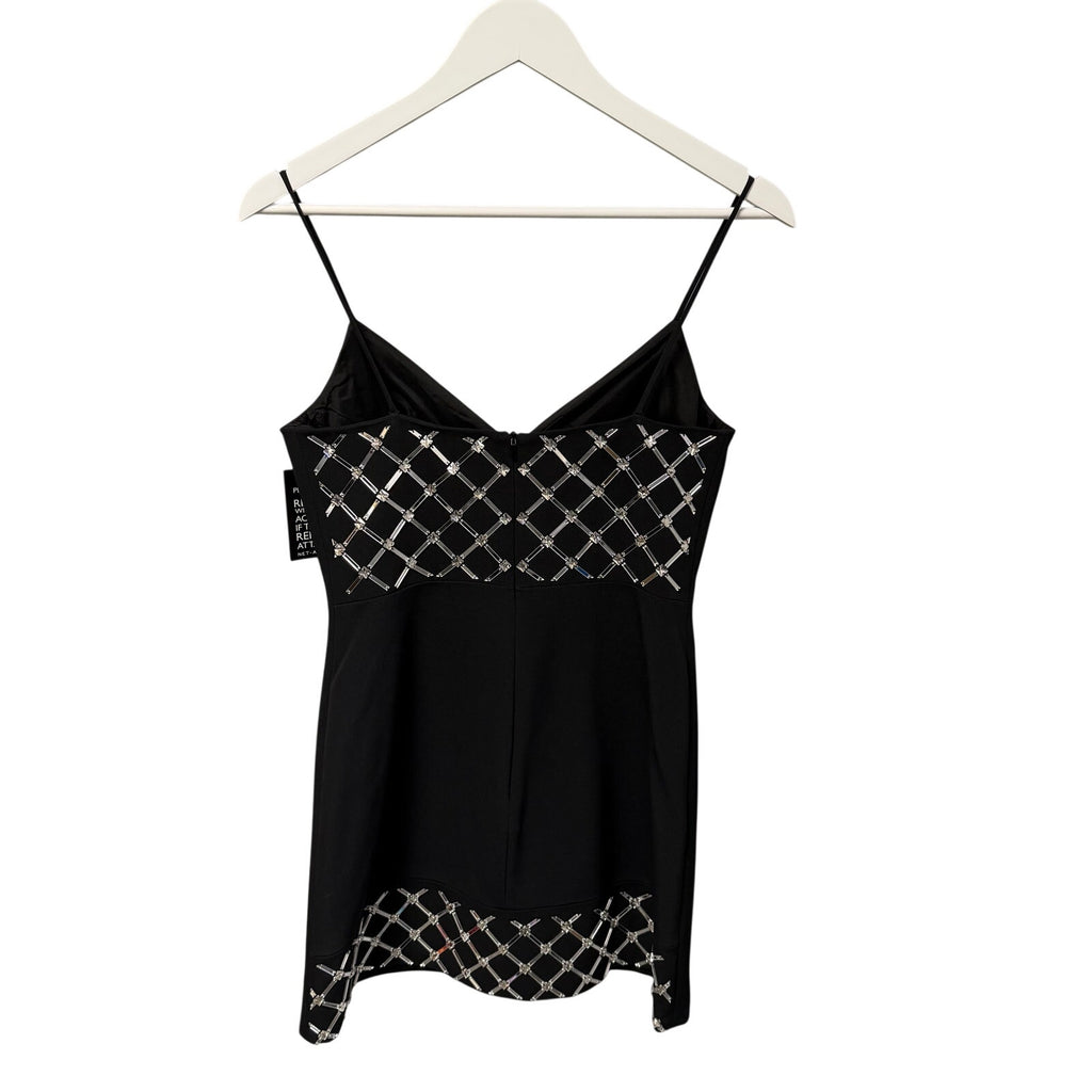 NWT David Koma Cady & Ember Cami Embellished Mini Dress Black Size UK 10 / US 6