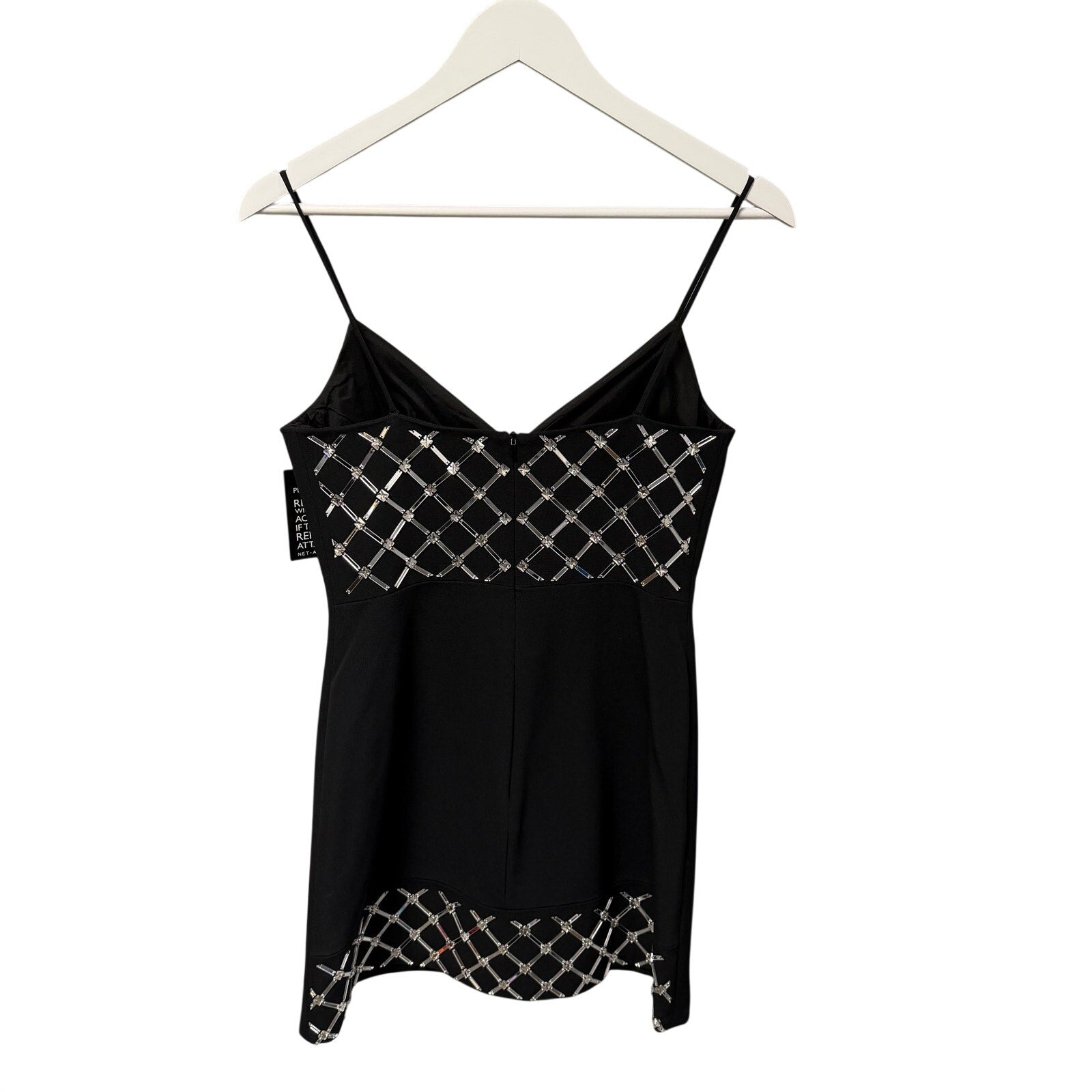 NWT David Koma Cady & Ember Cami Embellished Mini Dress Black Size UK 10 / US 6