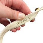 Valentino Garavani Ivory Rockstud Leather Flat Thong Sandal Womens 39 / US 9