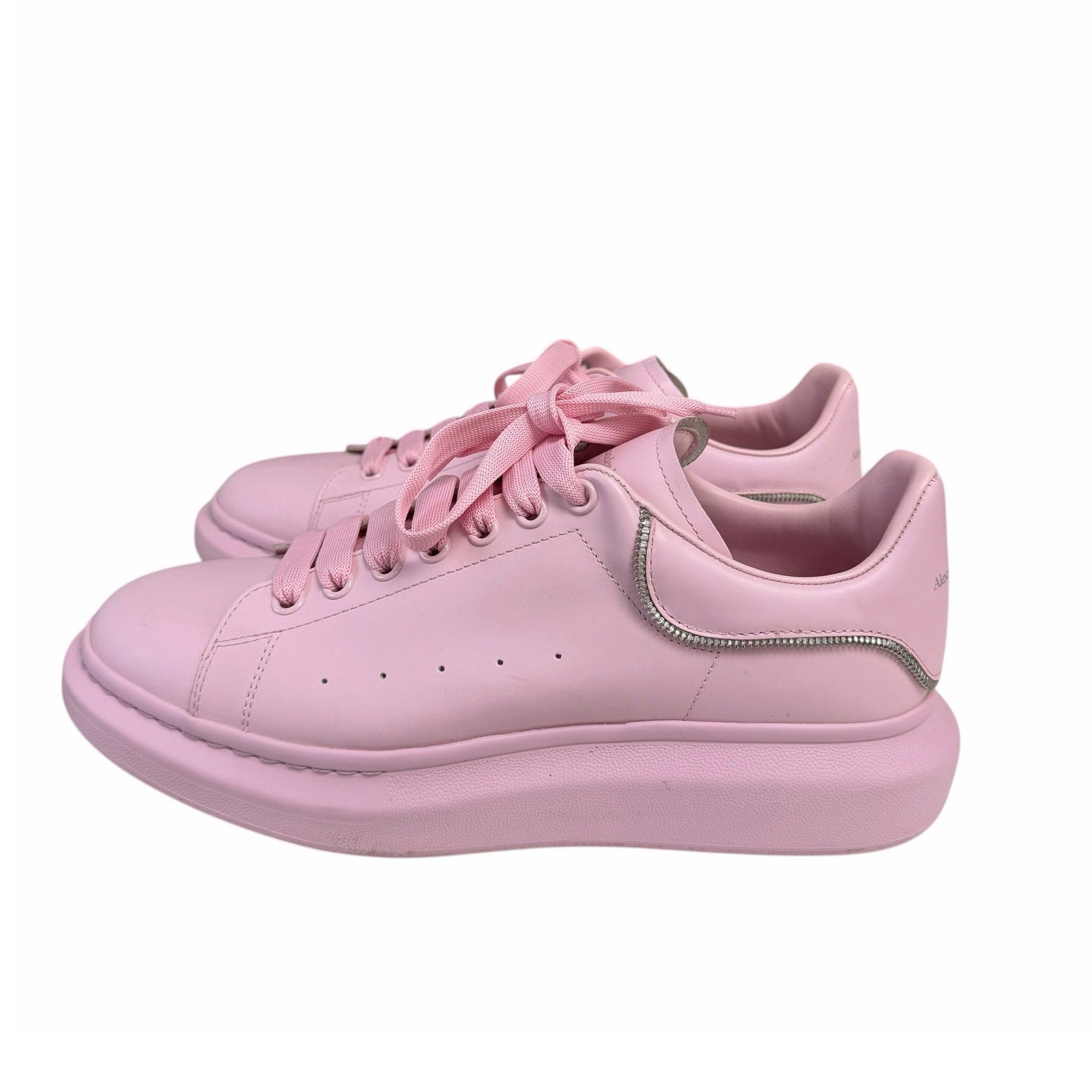Alexander McQueen Zipper Tooth Oversized Sneaker Ice Pink Mens 45