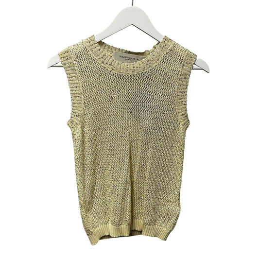 NWT Golden Goose Heritage White Melyssa Sequin Mesh Crewneck Tank Top Womens XS