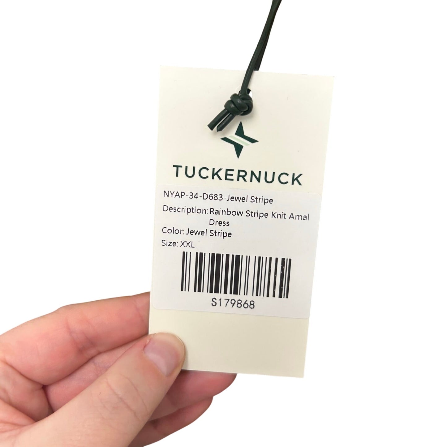 NWT Tuckernuck Jewel Rainbow Stripe Long Sleeve Amal Swing Dress Womens XXL