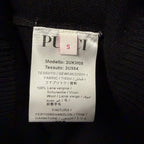 NWT Emilio Pucci Marmo Silk Collar Wool Jumper Sweater Black Tie Back Size Small