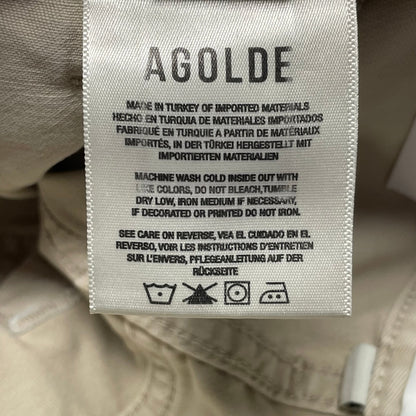 NWT AGOLDE Sefton Pant in Comb Cream Pure Cotton Womens Size 24