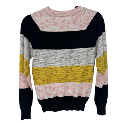 by Anthropologie Pink Multicolor Sailboat Striped Pullover Sweater Womens XS