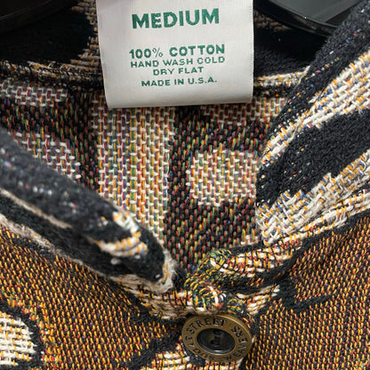 Vintage Sugar Street Weavers Safari Animal Print Button Up Sweater Jacket Medium