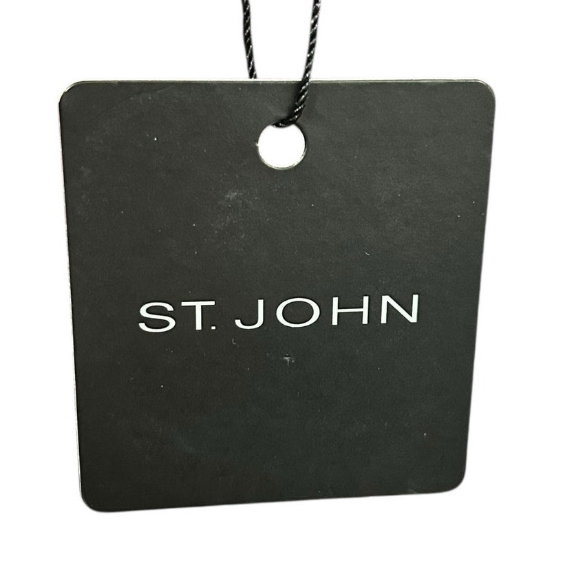 NWT St. John Ripe Berry Sequin Embellished 3/4 Sleeve V Neck Dress Womens 4