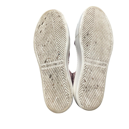 P448 Thea Sneaker in Pink Glitter Metallic Lace Up Womens Size 40 / US 9.5 - 10