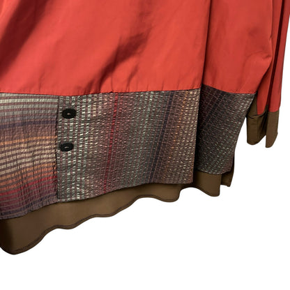 IC by Connie K Collection Orange Brown Cowl Neck Textured Top Womens Size Small