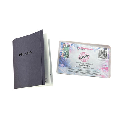 Prada Tessuto Triangulum Nylon Tote Bag Green Off White Triangle Print