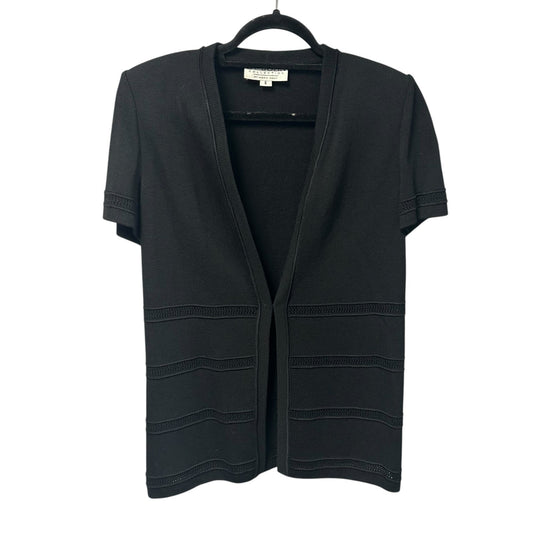 St. John Collection by Marie Gray Black Short Sleeve Cardigan Sweater Womens 6