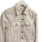 NWT Ganni Bright White Denim Jacket Dress Size 34 / US 2 Casual Western Utility
