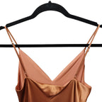 Lagence Womens Jodie Y2K Midi Silk Slip Dress 6 Bias Cut Preppy Coquette Dainty