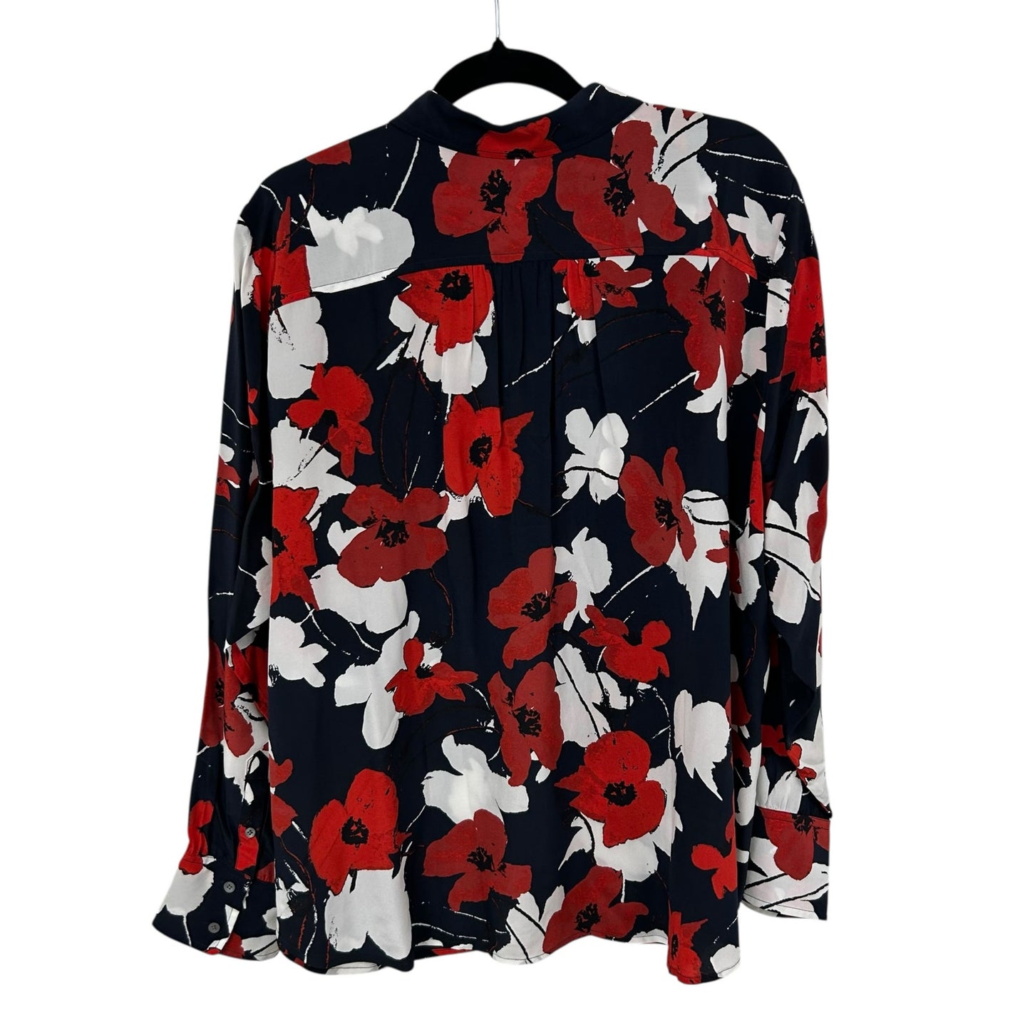 NWT J. Crew Silk Classic Fit Button Down in Navy Poppy Floral Print Womens 22