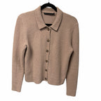 Jenni Kayne Murphy Collared Cashmere Blend Cardigan Sweater Mauve Womens Small
