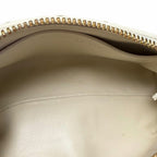 Bottega Veneta Nappa Intrecciato Concert Pouch Sea Salt Off White Woven Leather