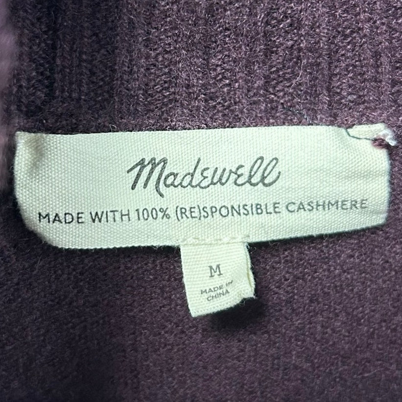 Madewell Heather Merlot (Re)sponsible Cashmere Turtleneck Sweater Womens Small