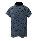 NWT Ramy Brook Rita Embellished Denim Mini Dress Blue Black Corduroy Collar XS
