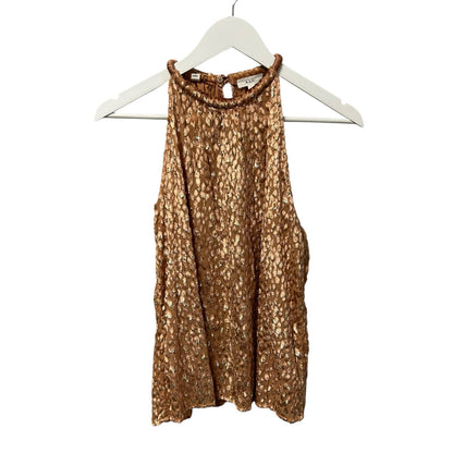 A.L.C Rose Dawn Kinsa II Metallic Velvet Burnout Fabric Halter Top Womens 2