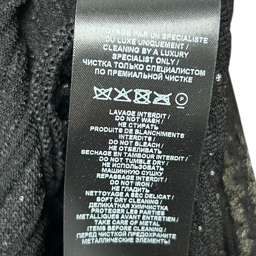 NWT Balmain Paris Black Asymmetric Sequined Mini Bodycon Dress Womens 36 / US 4