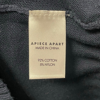 Apiece Apart Navy Ruffle Accent Knit Sweater Womens Size XS