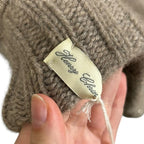 NWT Henry Christ Brown Cable Knit Zip Up Reversible Cashmere Vest XS Neutral