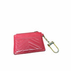 Gucci GG Marmont Coin Card Holder Keychain Wallet Red Leather AS IS