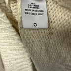 NWT The Elder Statesman Pure Cashmere Crewneck Sweater Cream Red Blue Small