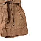 Sea New York Gabritette Shorts Ochre Brown Belted Cuffed High Rise Womens 2