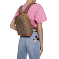 Gucci x Disney Tan Brown GG Supreme Mickey Mouse Dome Backpack