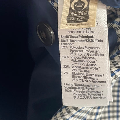 NWT Madewell The Kline Blazer Black Blue White Houndstooth Plaid Womens 0