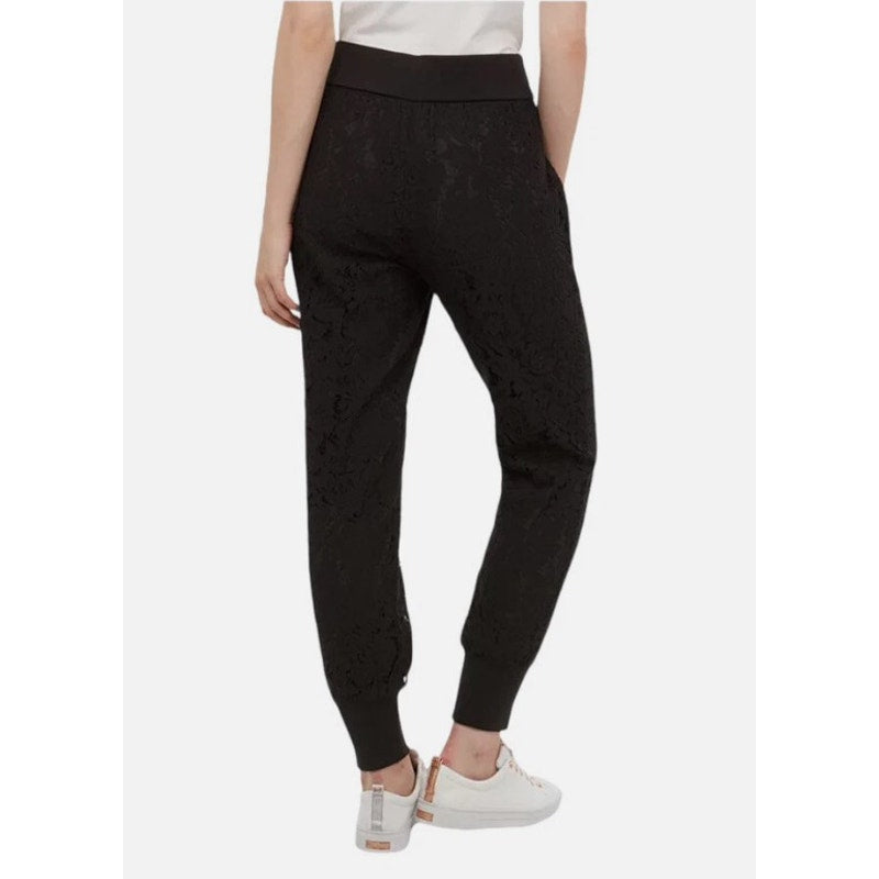 NWT Ted Baker Black Cylar Lace Detail Formal Joggers Womens 2 / US 6