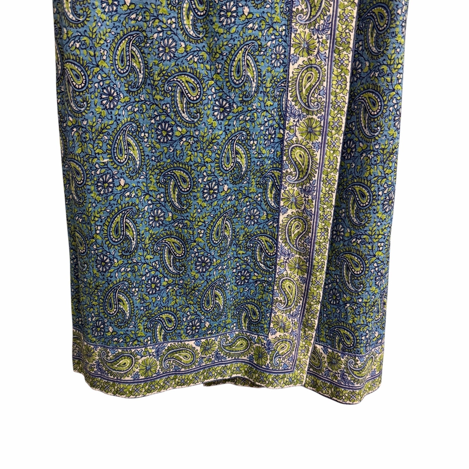 NWT Veronica Beard Amura Wrap Skirt Electric Blue Multi Pailsey Womens XS
