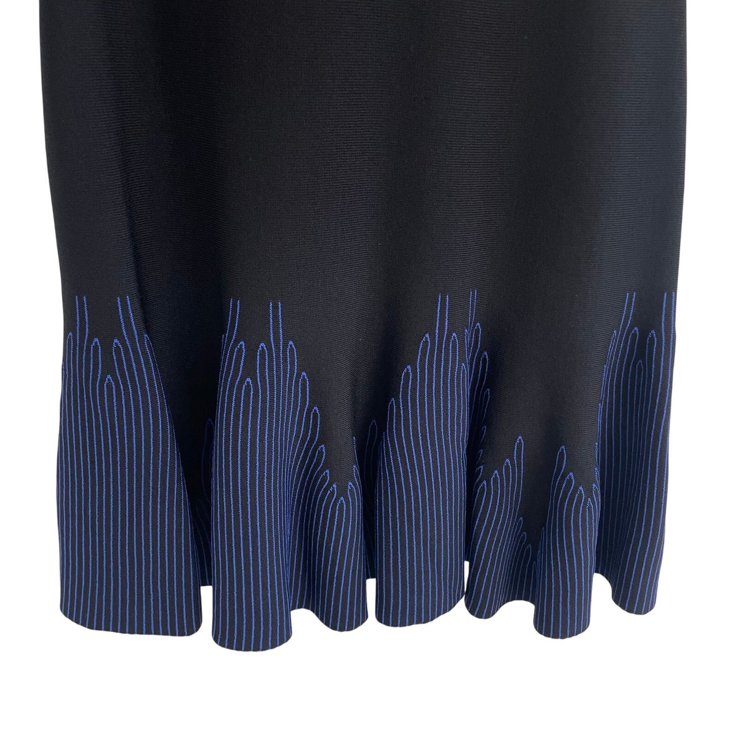 Shoshanna Bell Sleeve Black Blue Knit Pratt Sweater Dress Womens Size Small